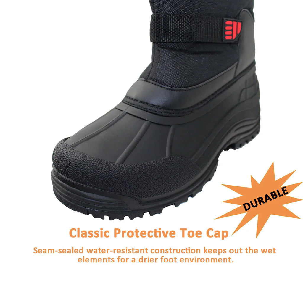 Tanleewa Men's Winter Boots Waterproof Insulated Snow Boots Anti-Slip Shoe Size 11.5 Adult Male