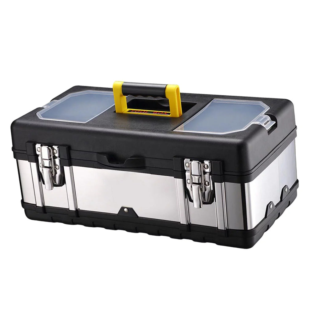 Toolbox Repair Tools Storage Case Lockable Carry Case for Car Trunks Plumber 17inch