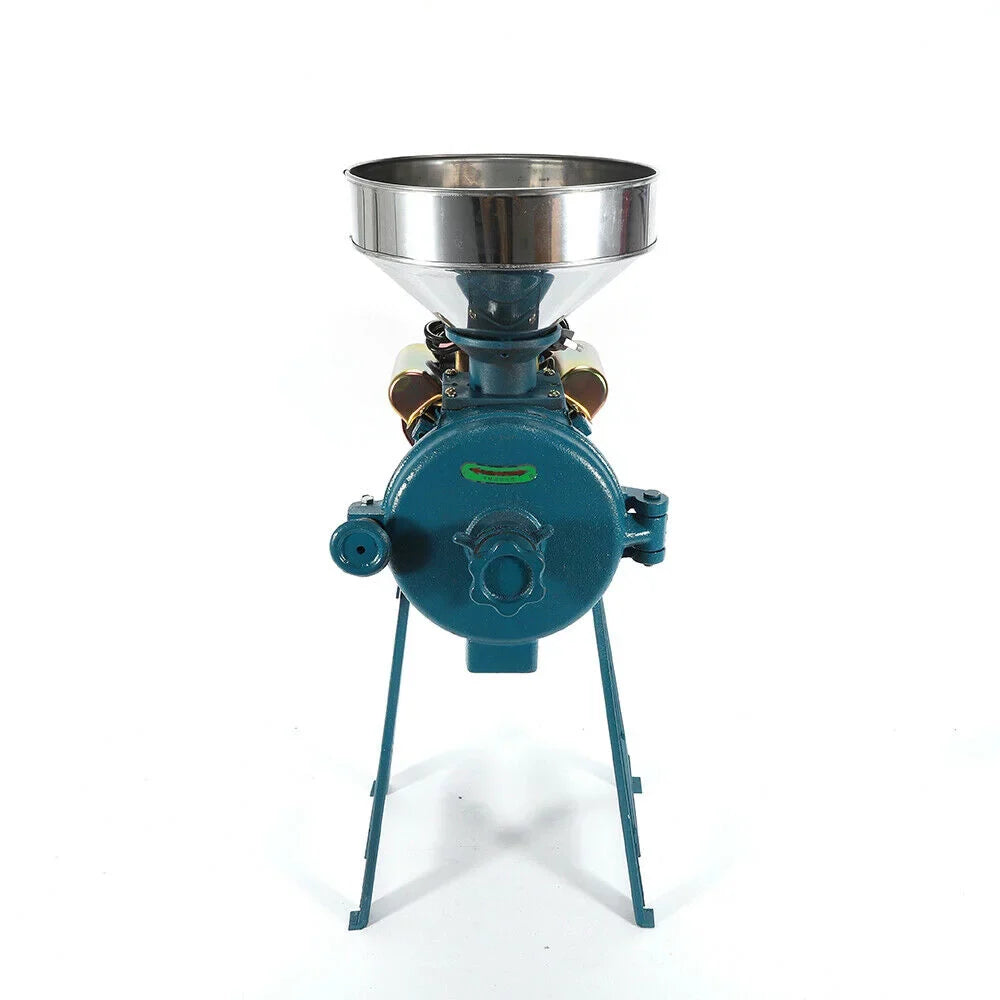 ZhdnBhnos 2200W 220V Electric Grain Flour Grinder Mill Commercial Heavy Duty Corn Wheat Cereal Dry Feed Grinder Pulverizer Machine w/ Funnel 1400r/Min