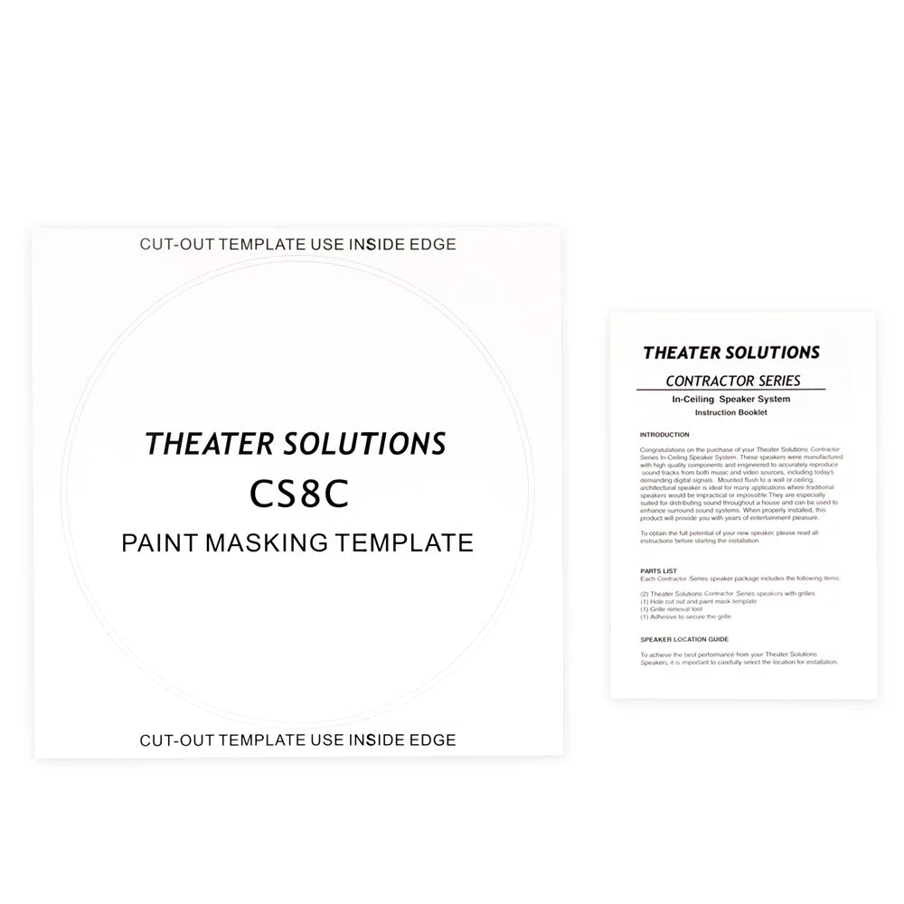 Theater Solutions CS8C In Ceiling 8" Speakers Surround Sound Home Theater 7 Pair Pack 7CS8C