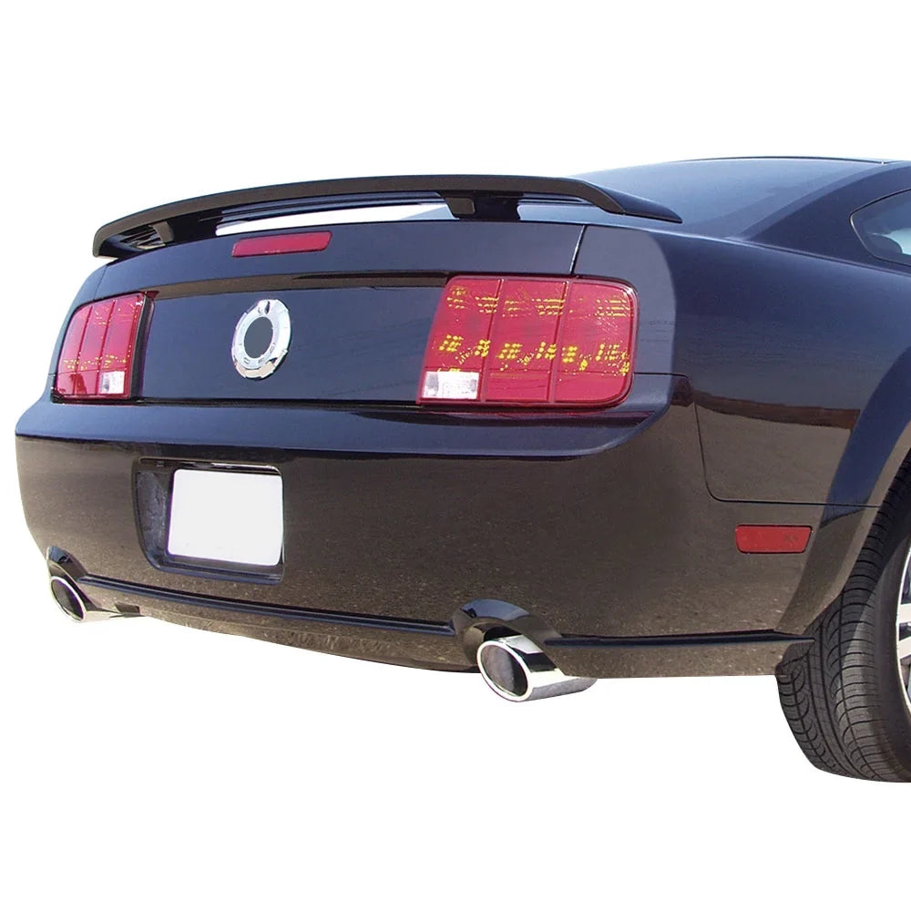 Ikon Motorsports Compatible with 05-09 Ford Mustang  Factory Style Trunk Spoiler Unpainted  Black Wing