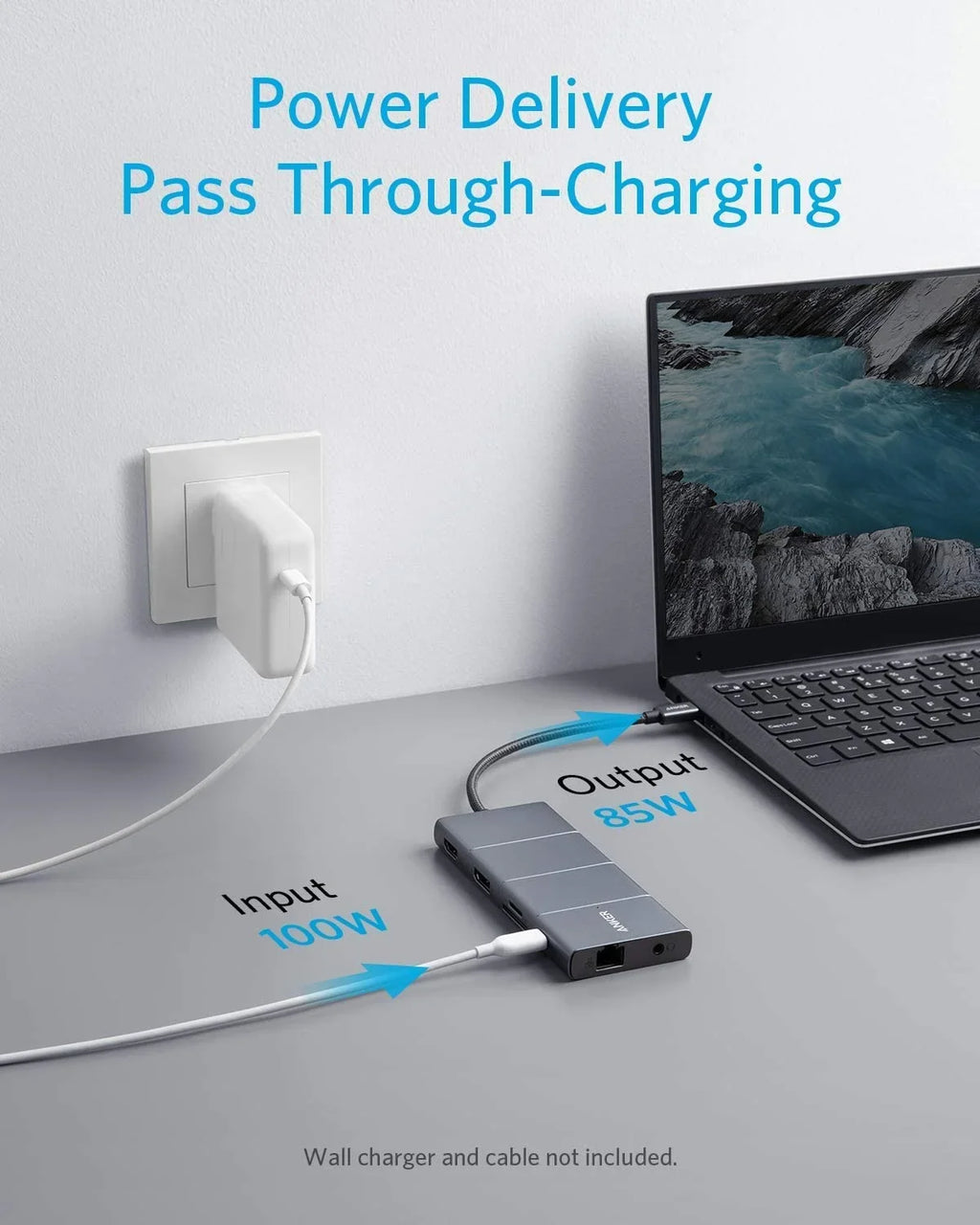 Anker  C Hub Adapter PowerExpand 11-in-1 with 4K ,100W Power Delivery,Ethernet Port, Card Reader