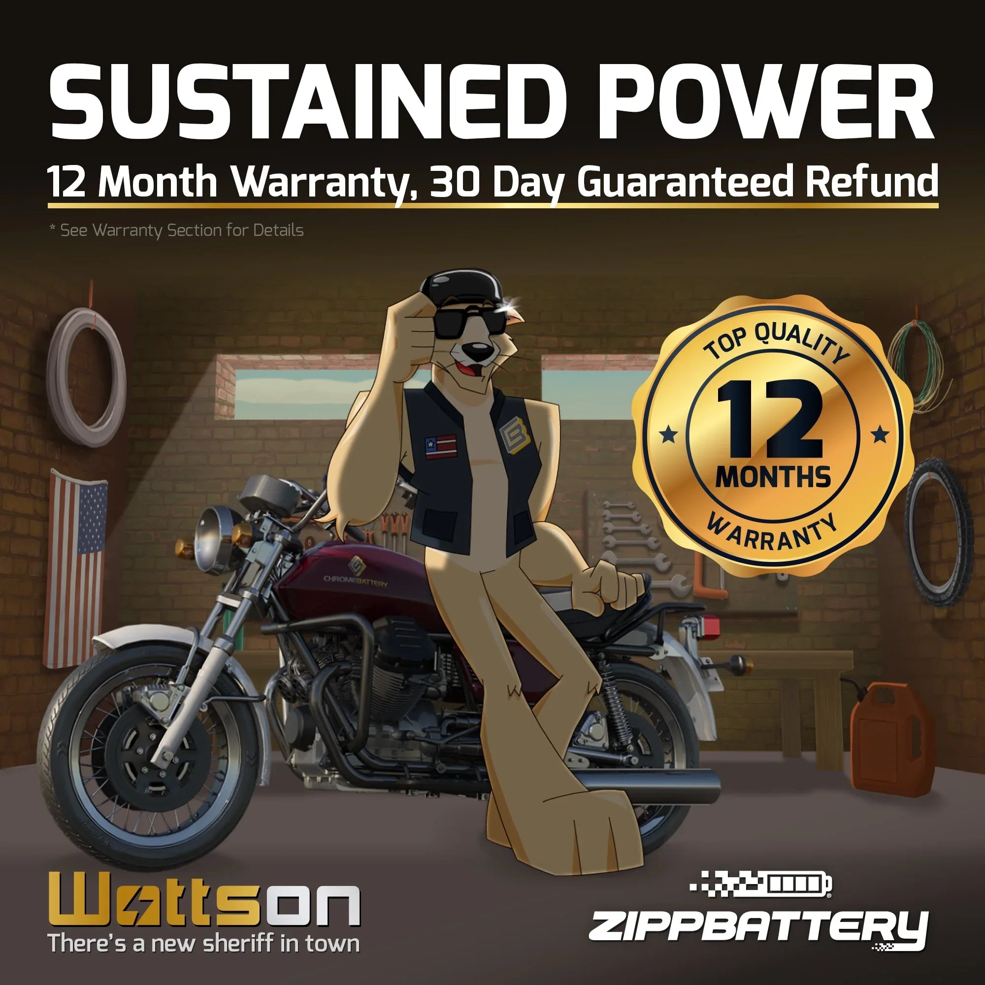 Zipp Battery YTX9- (9- 12 Volt,8 Ah, 120 ) Motorcycle Battery for Ktm 640cc Adventurer Duke 2000