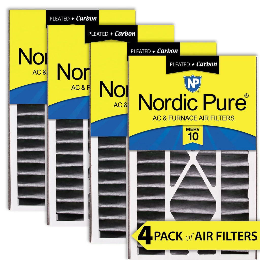 Air Bear 16x25x5 (4 7/8)  Filter Replacement  10 Plus Carbon 4 Pack