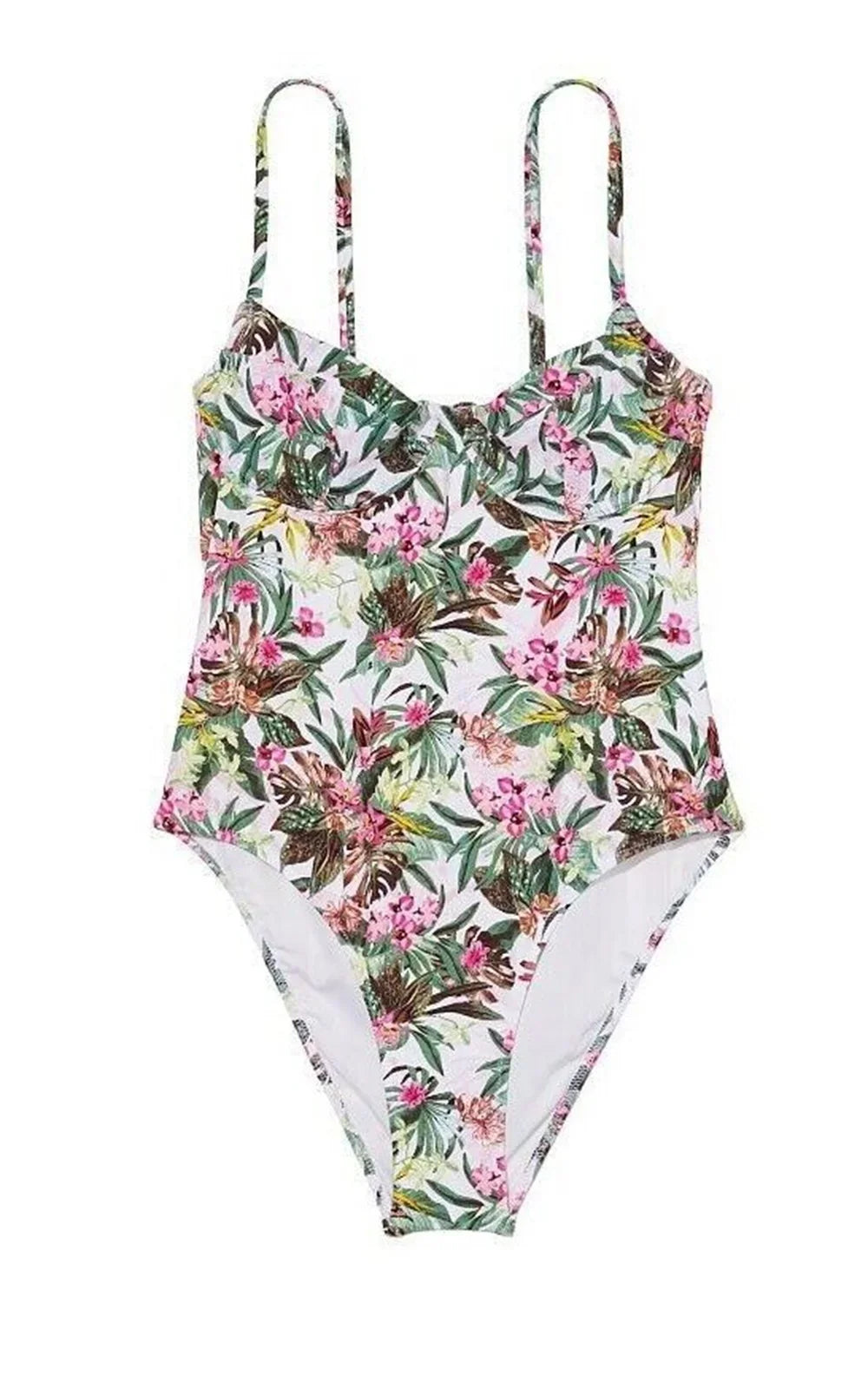 Victoria's Secret Essential Wicked One Piece Swimsuit Tropical Palm Size Small