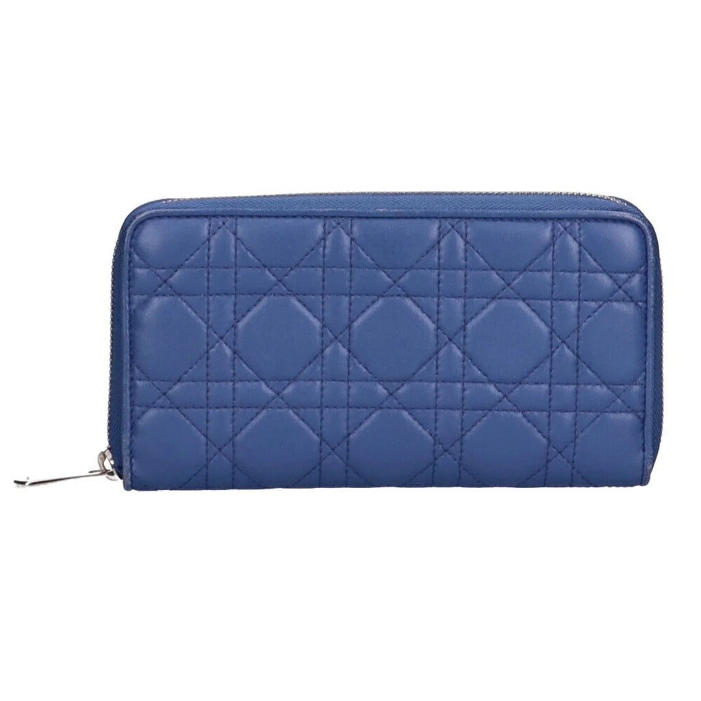 Pre-Owned Christian Dior Voyageur lady long wallet lambskin ladies (Good)