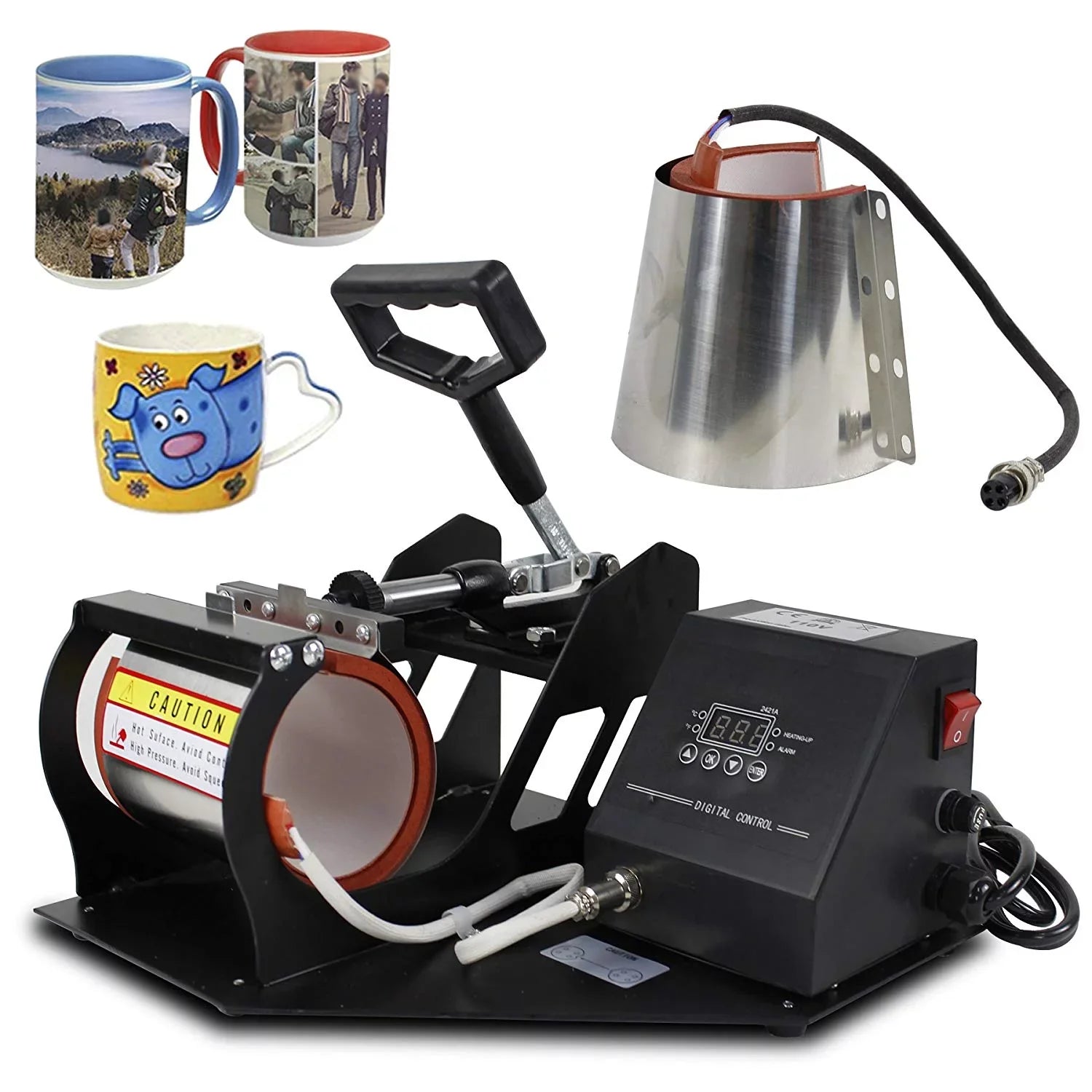 2 in 1 Mug Coffee Cup Heat Press Digital Transfer Sublimation Machine