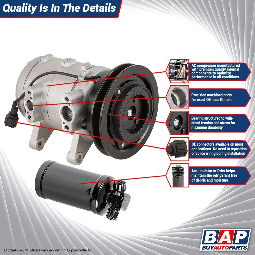 For Ford Ranger 1992 1993  Compressor w/ A/C Drier - Buyautoparts