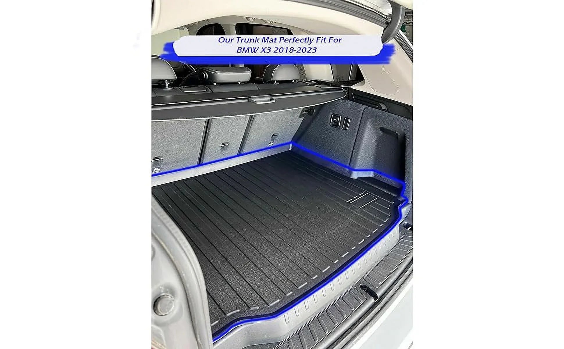 Cargo Liner – Trunk Mat for  X3 2018-2024 – Weather-Resistant Trunk Mats for Cars with Raised Lip – Non-Slip Car Trunk Mat Rubber – Easy to Install – Laser Pre-Cut Design