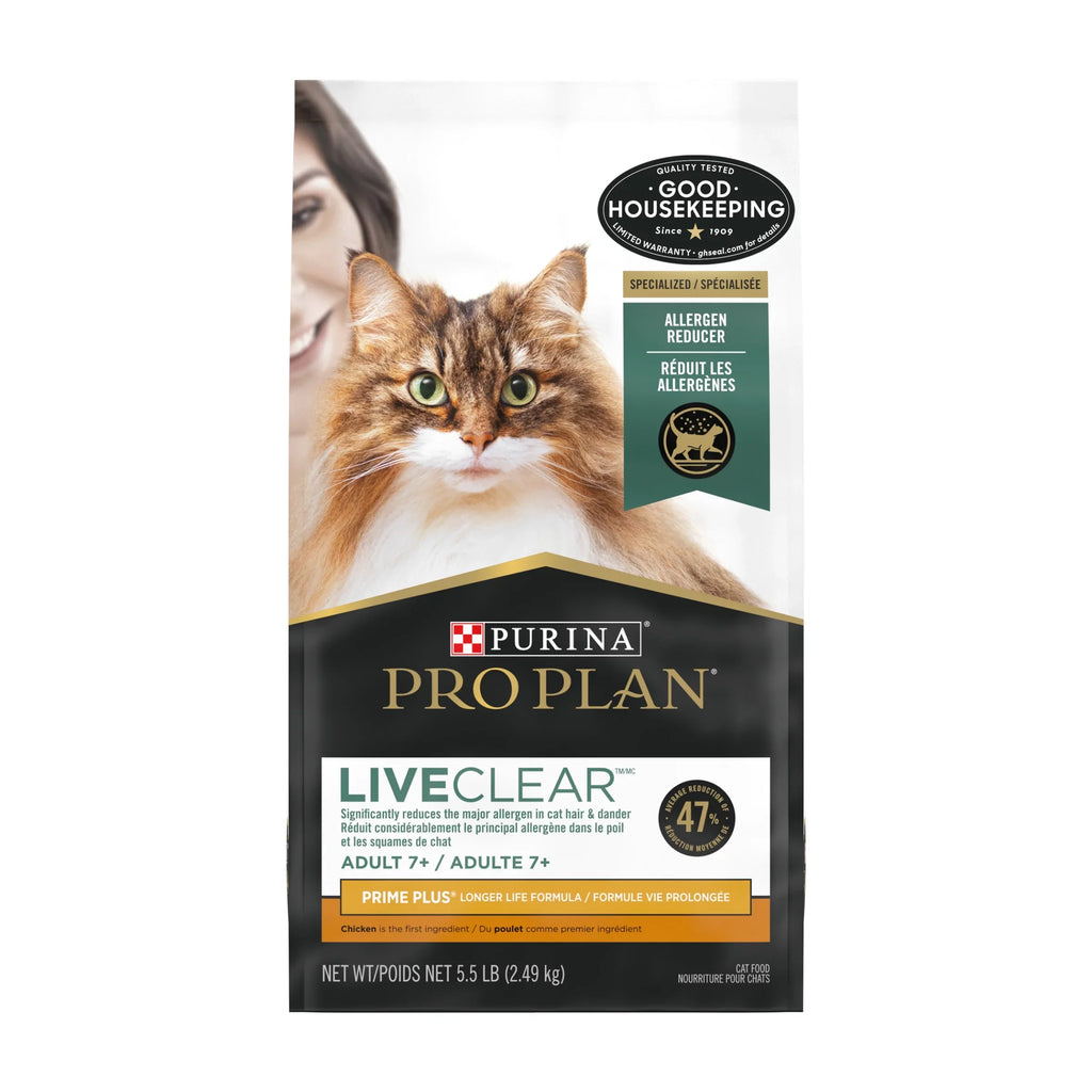 Purina Pro Plan LiveClear Prime Plus Formula Chicken Dry Cat Food, 5.5 lb Bag