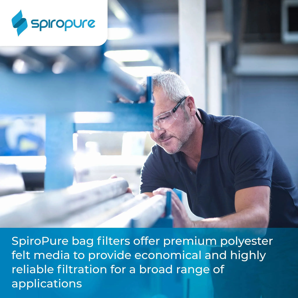 SpiroPure --4-25 25 Micron #4 (20") Polyester Felt Liquid Bag Filter (Case of 40)