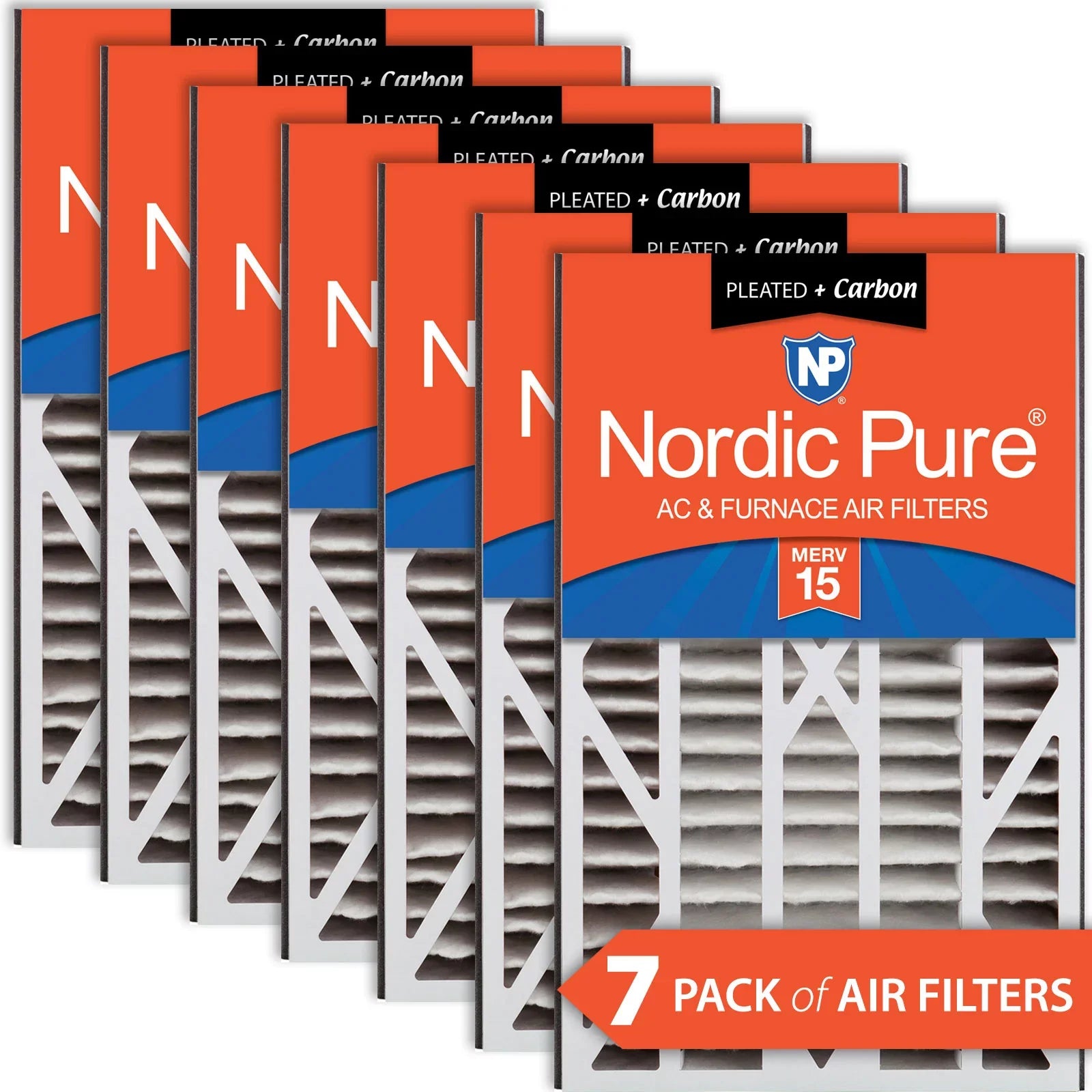 Air Bear Cub 16x25x3 Air Filter Replacement  15 Plus Carbon 7 Pack