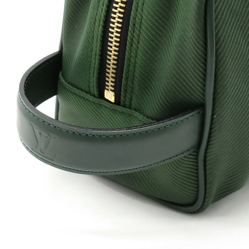 Pre-Owned   Taiga Parana Second Bag Handbag Canvas Leather Epicea Dark Green M30754 (Good)