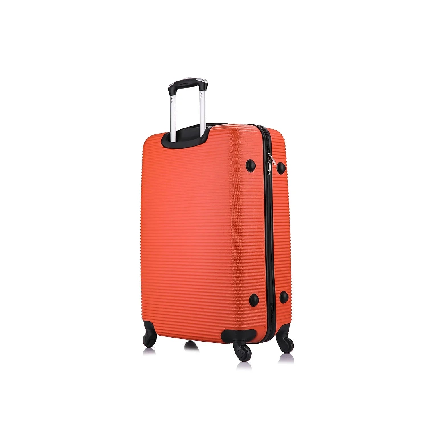 InUSA Royal Large Plastic 4-Wheel Spinner Luggage Orange (IUROY00L-)