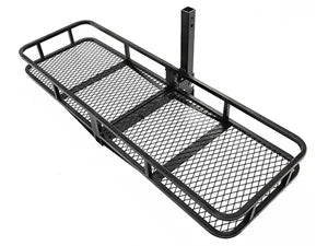 Kojem Hitch Cargo Carrier Rack 550lbs 60"x21"x6" for 2"x2" Hitch Receiver Van  Truck Trailer Folding Rear Luggage Basket Hitch Mount Cargo Rack