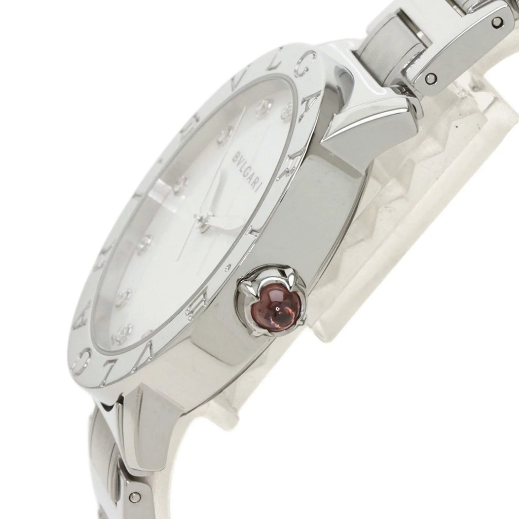 Pre-Owned Bulgari BB37S 12P Diamond Watch Stainless Steel/ Men's  (Good)