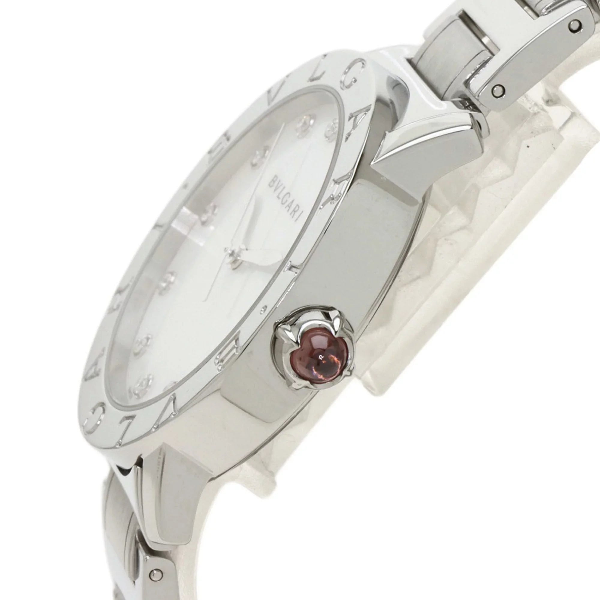 Pre-Owned Bulgari BB37S 12P Diamond Watch Stainless Steel/ Men's  (Good)