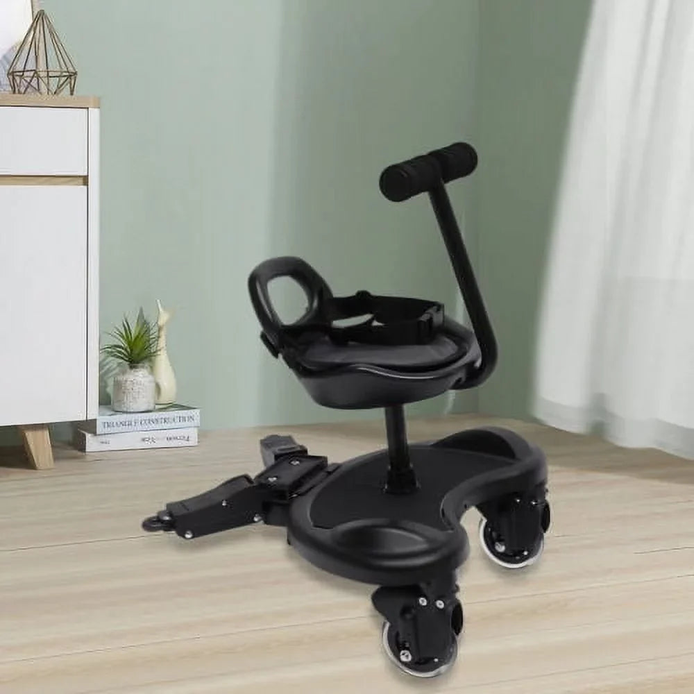 Child Rider Stroller Attachment w/ Saddle Seat+Standing Platform Buggy Board
