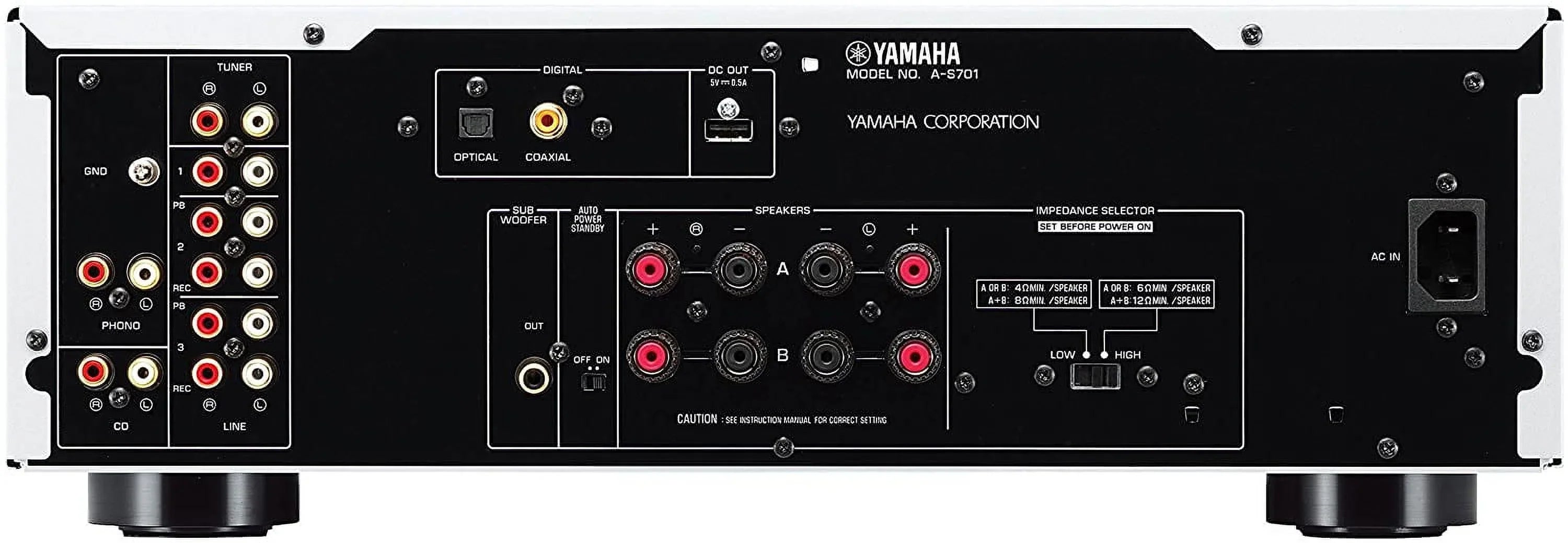 Yamaha A-S701SL Natural Sound Integrated Stereo Amplifier (Silver)