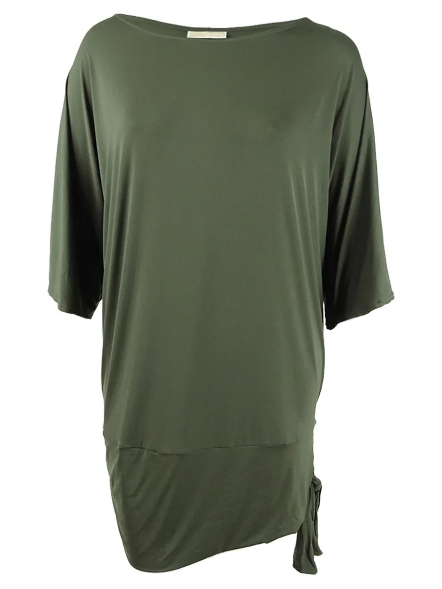 Michael Michael Kors Women's Plus Size Side-Tie Dress Swim Cover-Up (2X, Ivy)