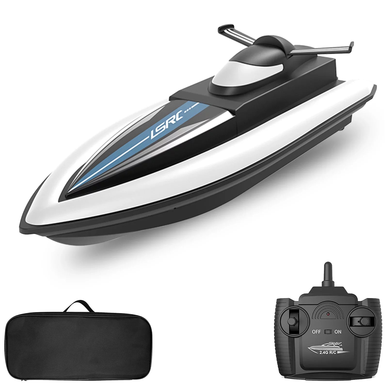 Dcenta  Boat Remote Control Boat Race Boat 2.4GHz Waterproof for Lake Pool Sea Gift for Boys Girls