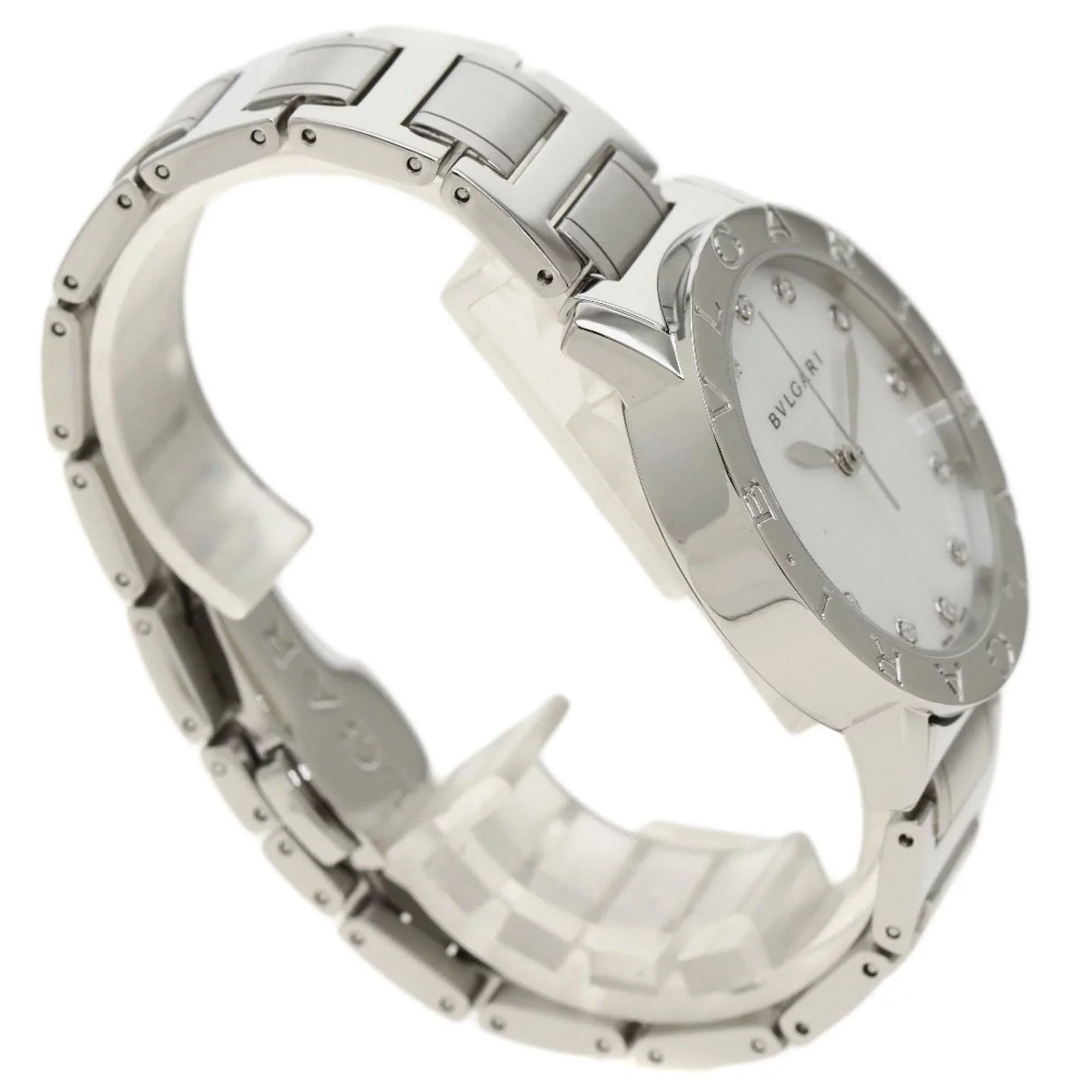 Pre-Owned Bulgari BB37S 12P Diamond Watch Stainless Steel/ Men's  (Good)