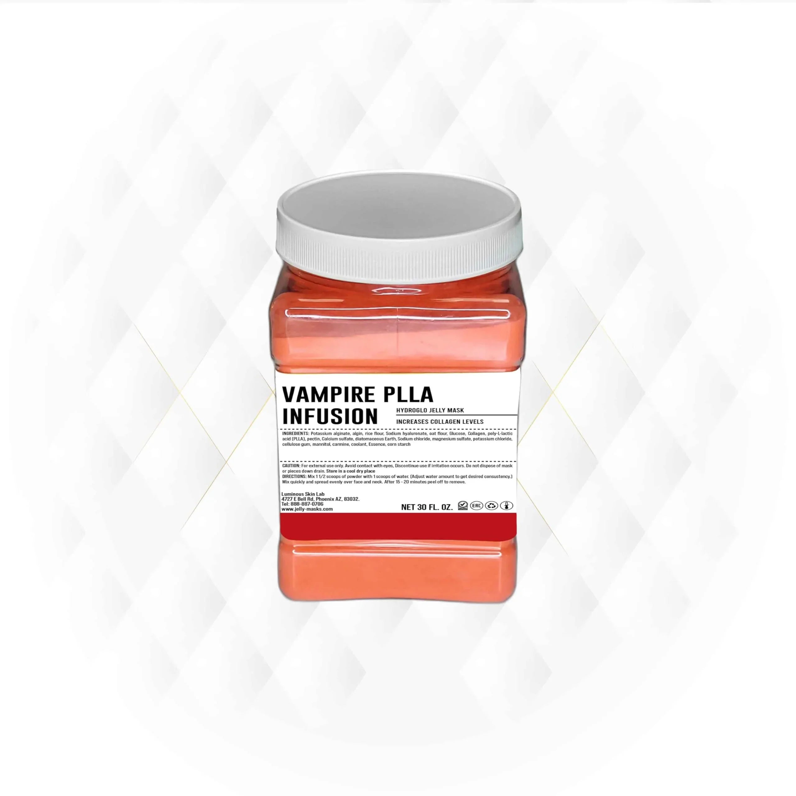 Luminous Skin Lab Vampire  Infusion Jelly Mask, Facials  Professional Pack Peel off Facial Mask - Anti-Aging, Reducing Dark Spot & Natural Skin Treatment - Suitable for All Skin Types | 30 fl oz