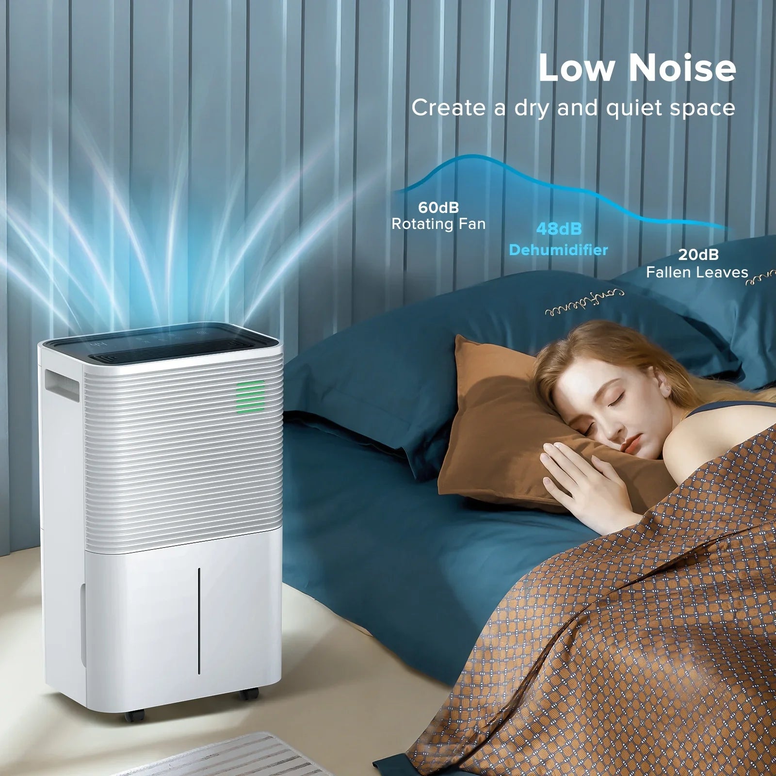 45 Pint Dehumidifiers with handle, Dehumidifier with Drain Hose, 3 Operation Modes, 24H Timer, Portable Dehumidifier for Basement/Bathroom/Laundry Room