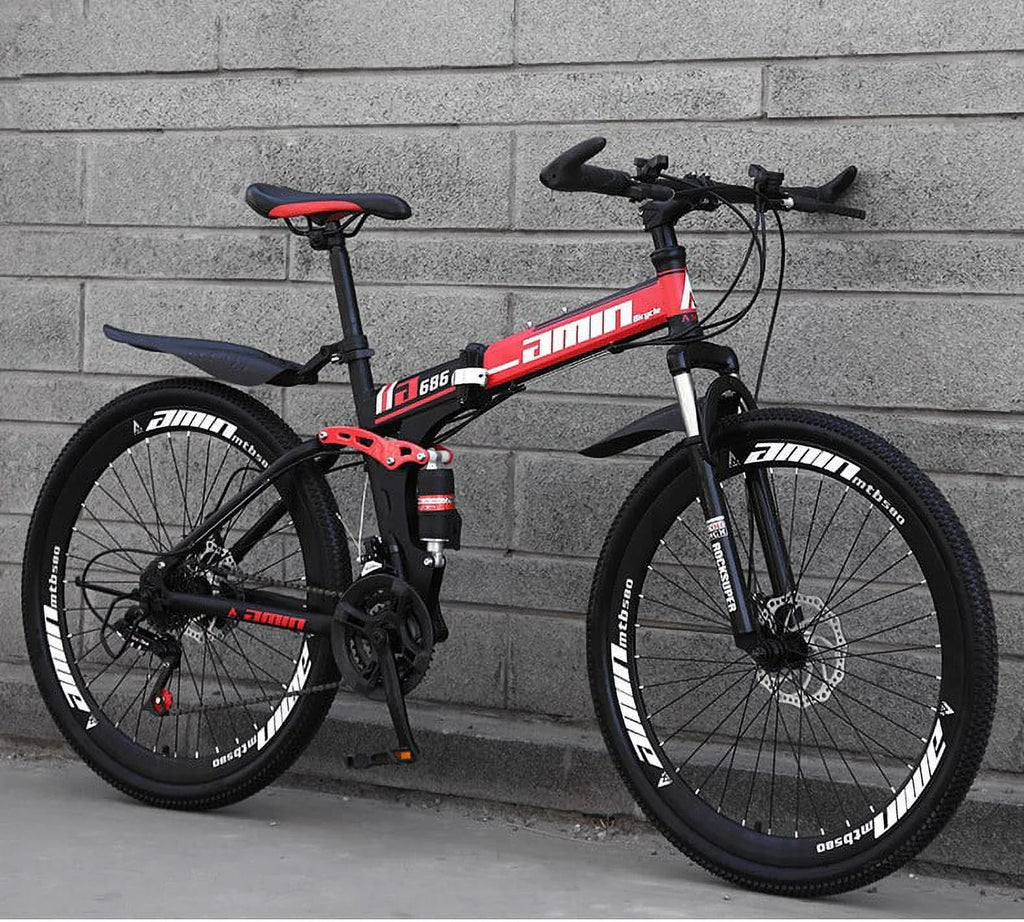 Unisex Adult Mountain Bike 27.5" Wheels Cycling Adults Mountain Bike 21 Speed Bicycle+Bike Lock+Air Pump