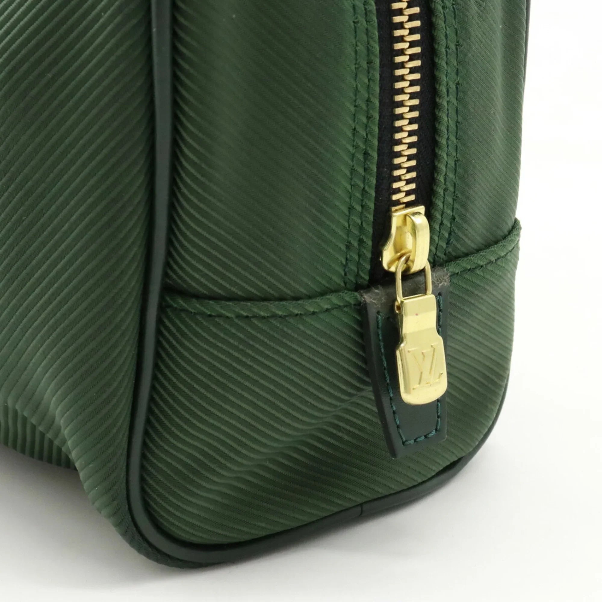 Pre-Owned   Taiga Parana Second Bag Handbag Canvas Leather Epicea Dark Green M30754 (Good)