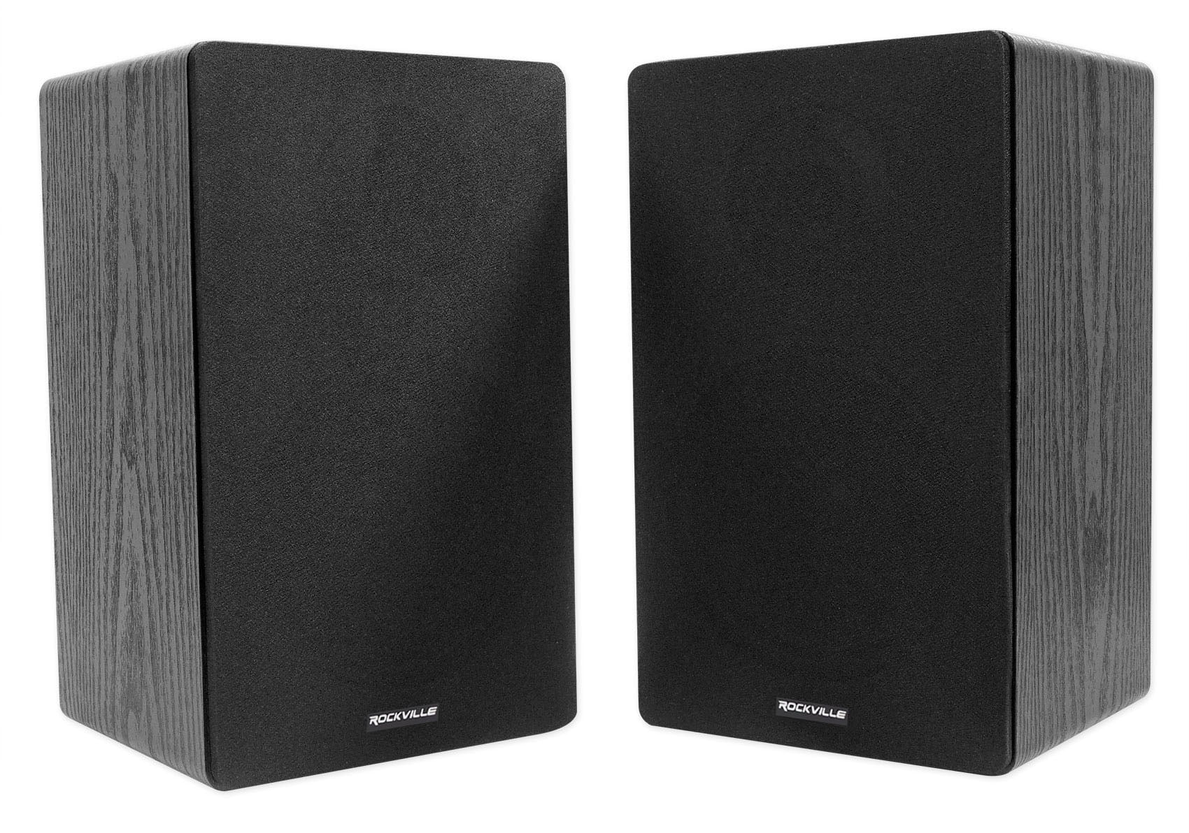 Rockville  150 Amplifier w/ Bluetooth+(4) 6.5" Bookshelf Speakers+Stands