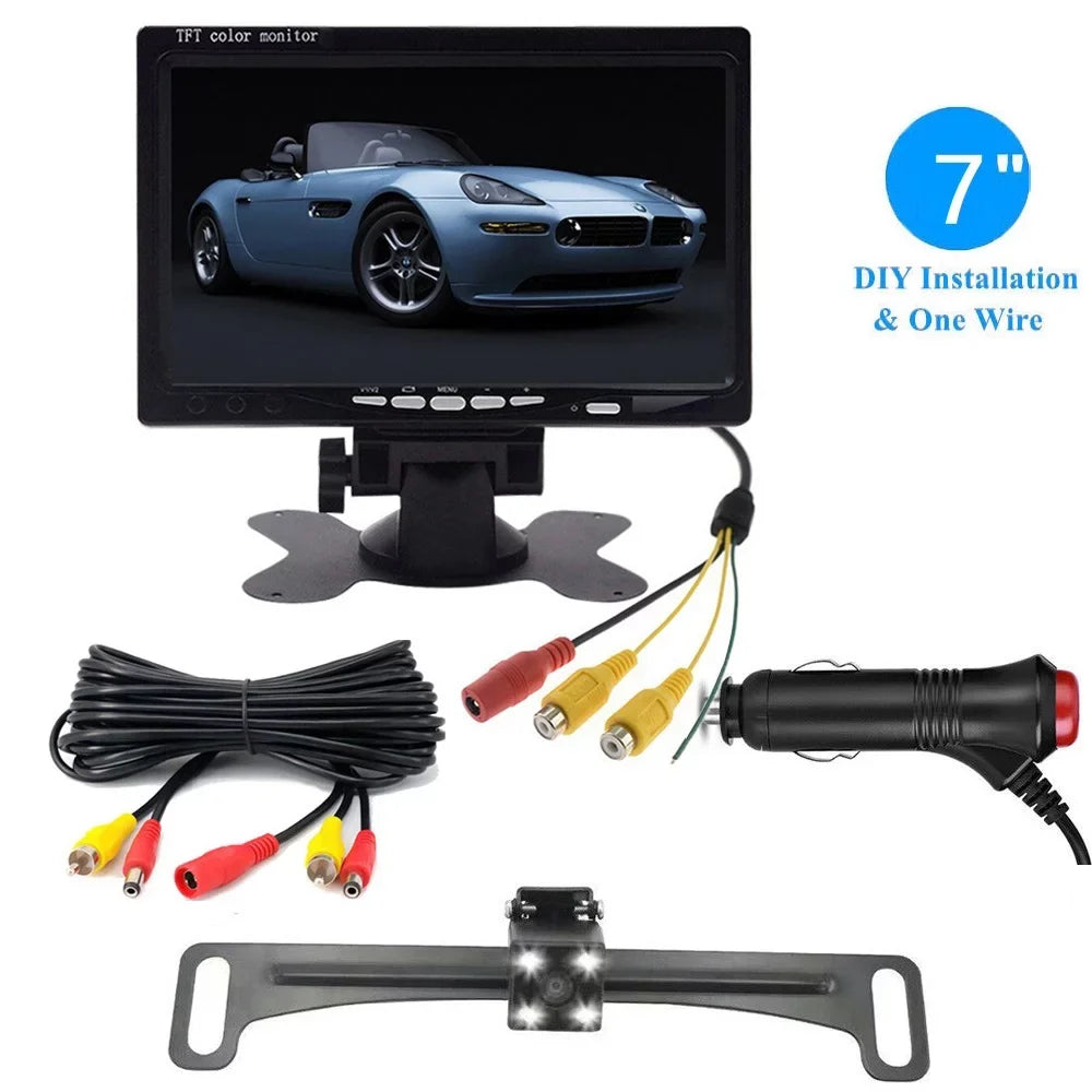 7'' Backup Camera and Monitor Kit System Back Parking Night Vision For Truck