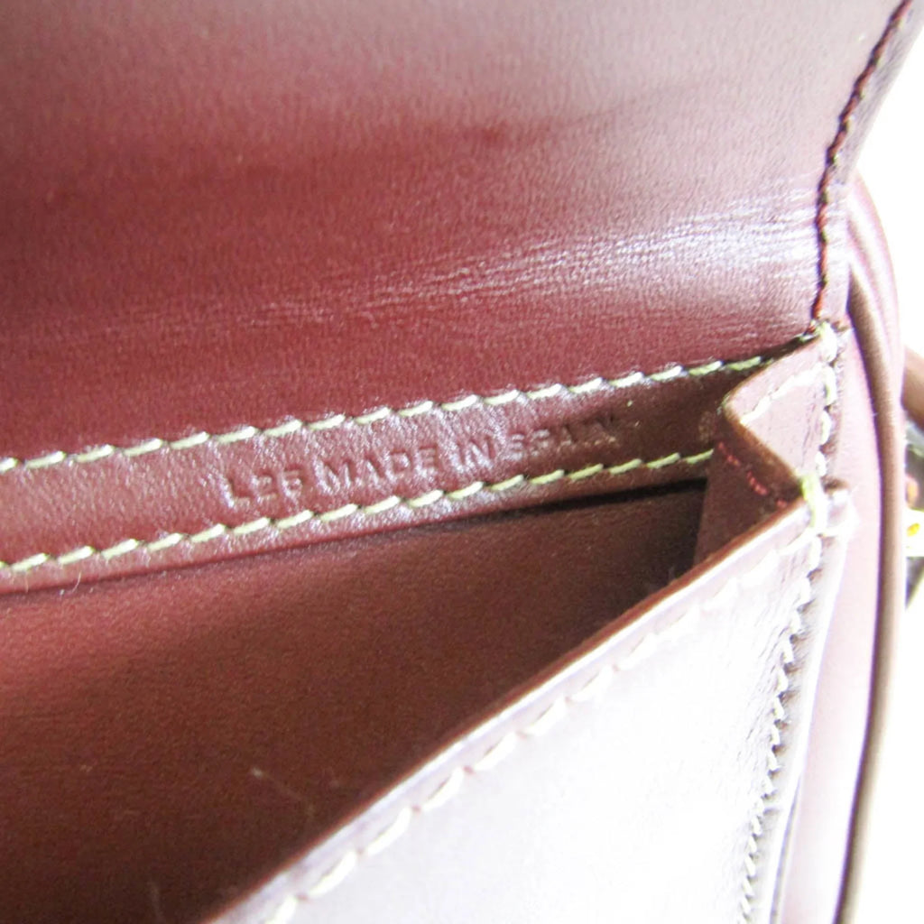 Pre-Owned Cartier Must Women's Leather Shoulder Bag Bordeaux (Good)