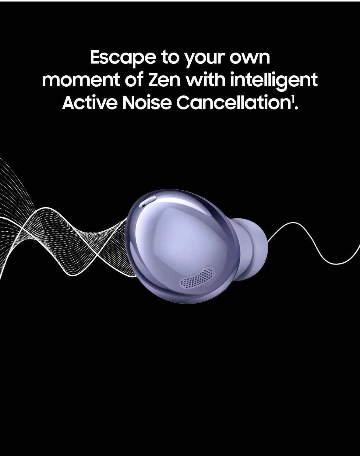 UrbanX Street Buds Pro Bluetooth Earbuds For Samsung Galaxy Fold 5G True Wireless, Noise Cancelling, Charging Case, Quality Sound, Sweat Resistant, Purple ( Version)