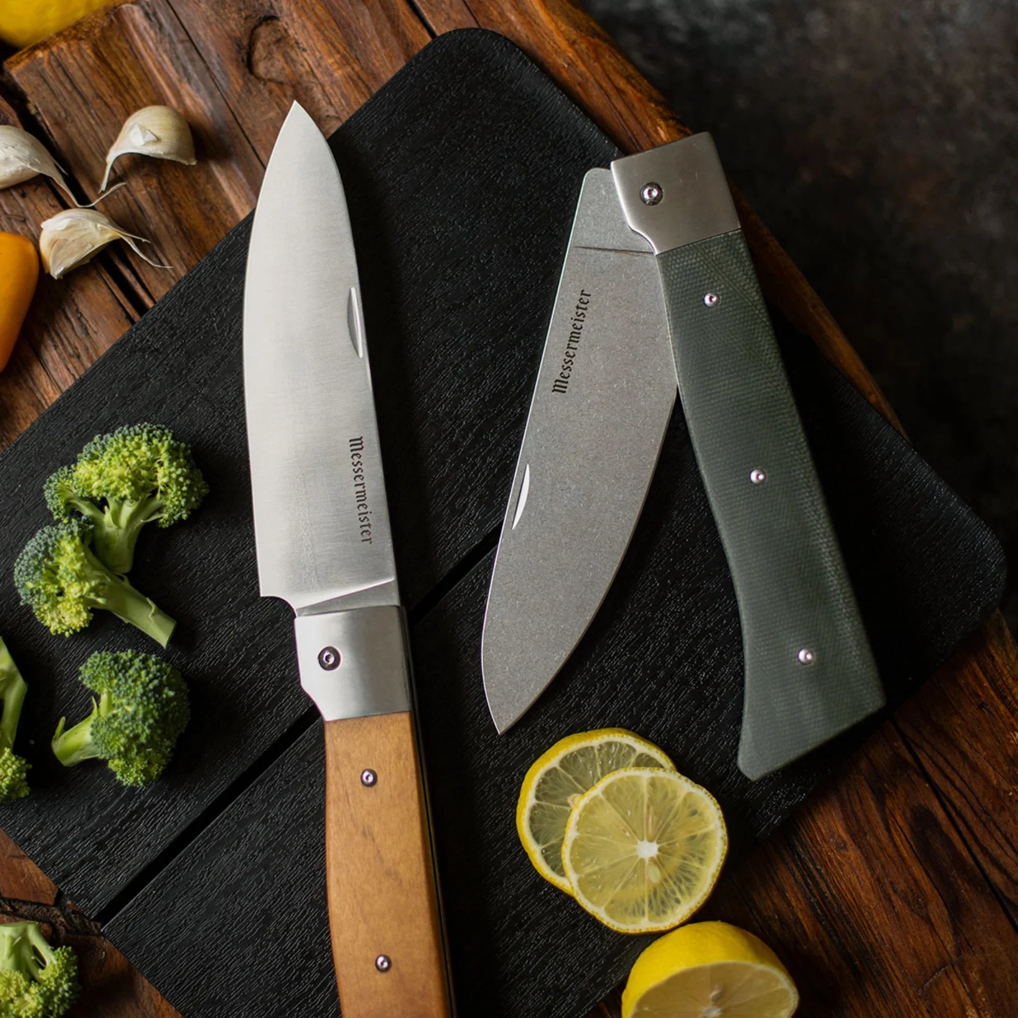 Messermeister Adventure Chef Folding 6” Chef’s Knife, Linen