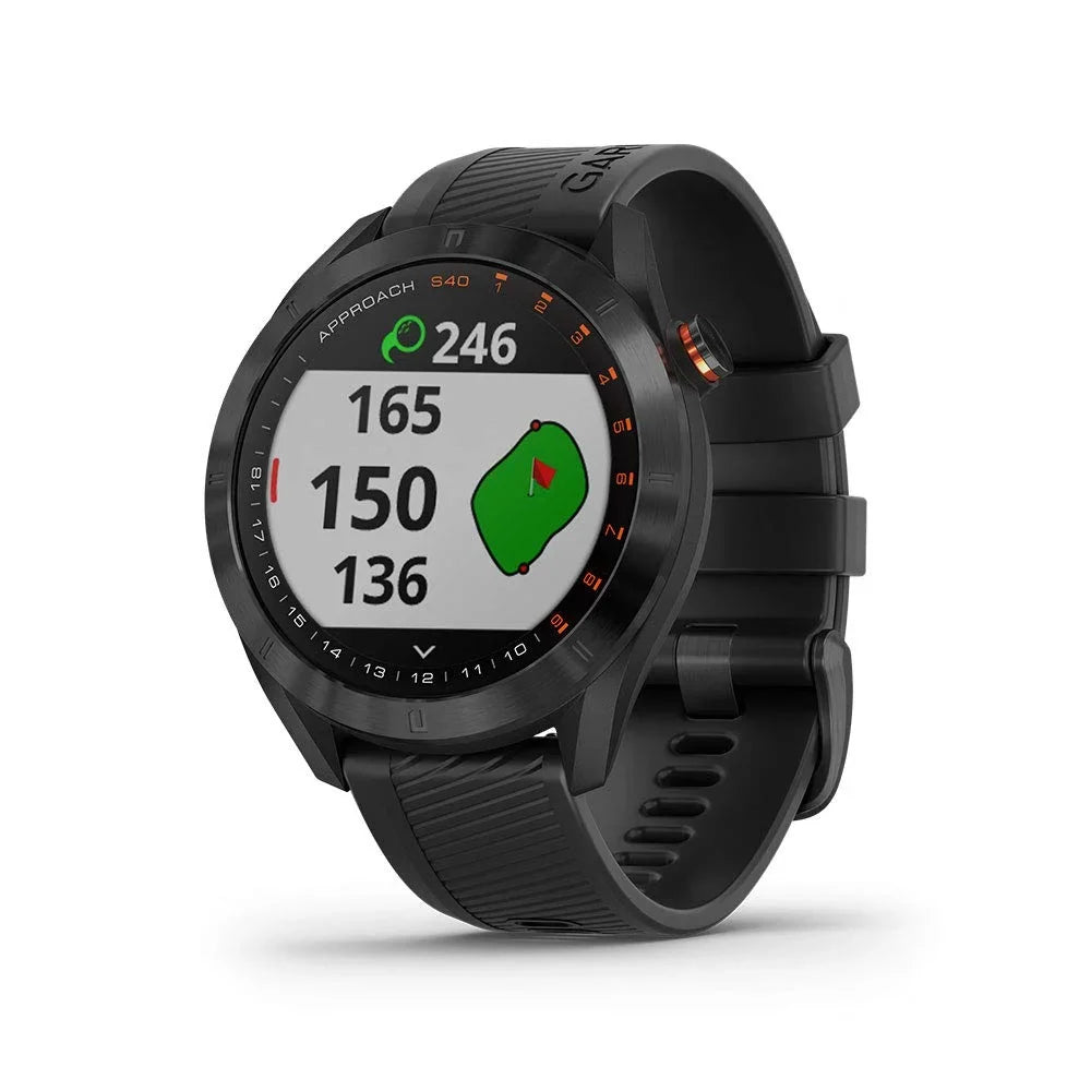Garmin Approach S40, Stylish  Golf Smartwatch, Lightweight with Touchscreen Display, Black