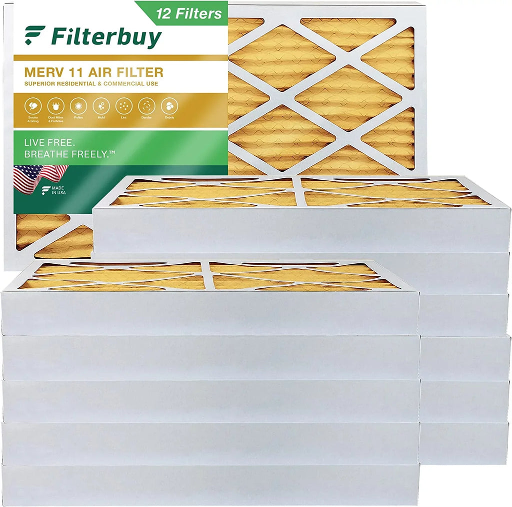Filterbuy 16x30x4  11 Pleated   Furnace Air Filters (12-Pack)