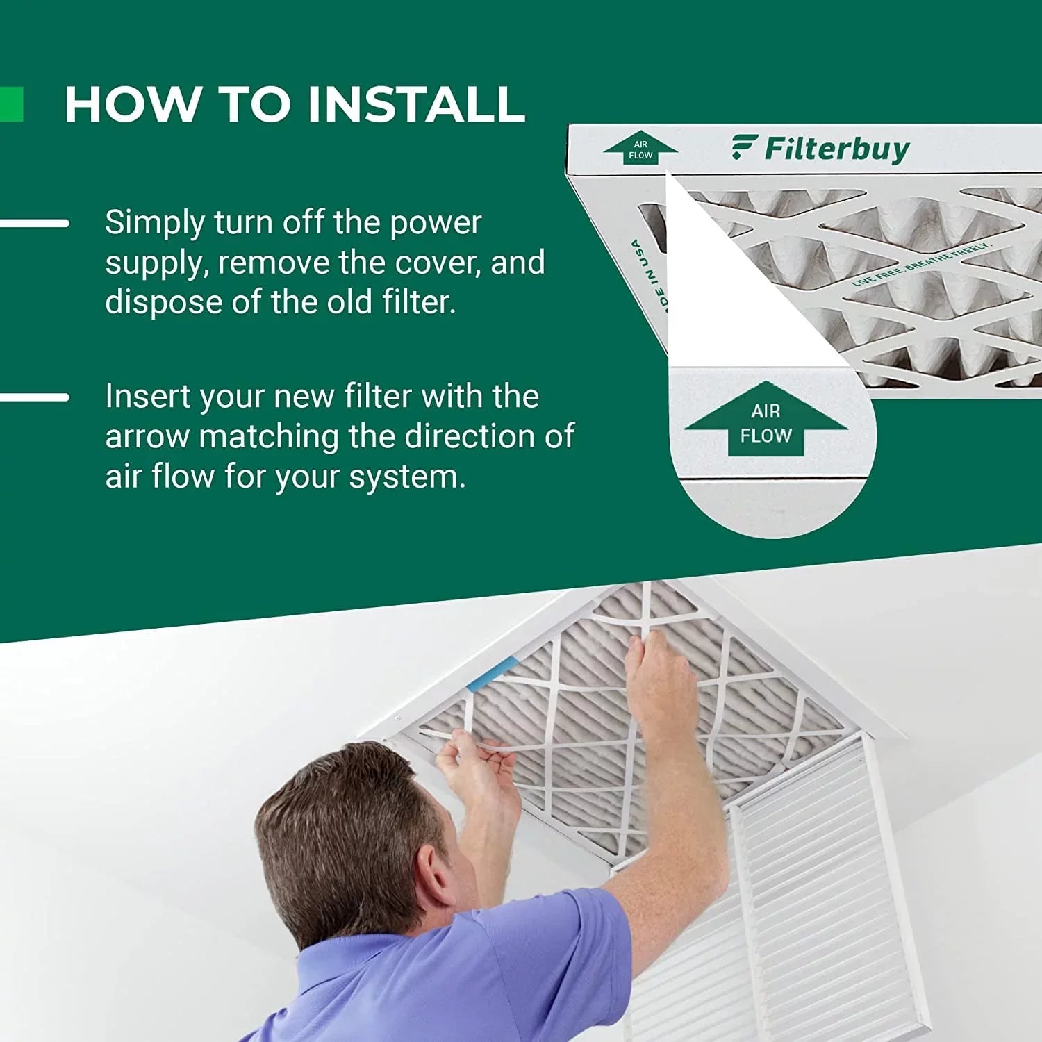Filterbuy 16x30x4  8 Pleated   Furnace Air Filters (4-Pack)