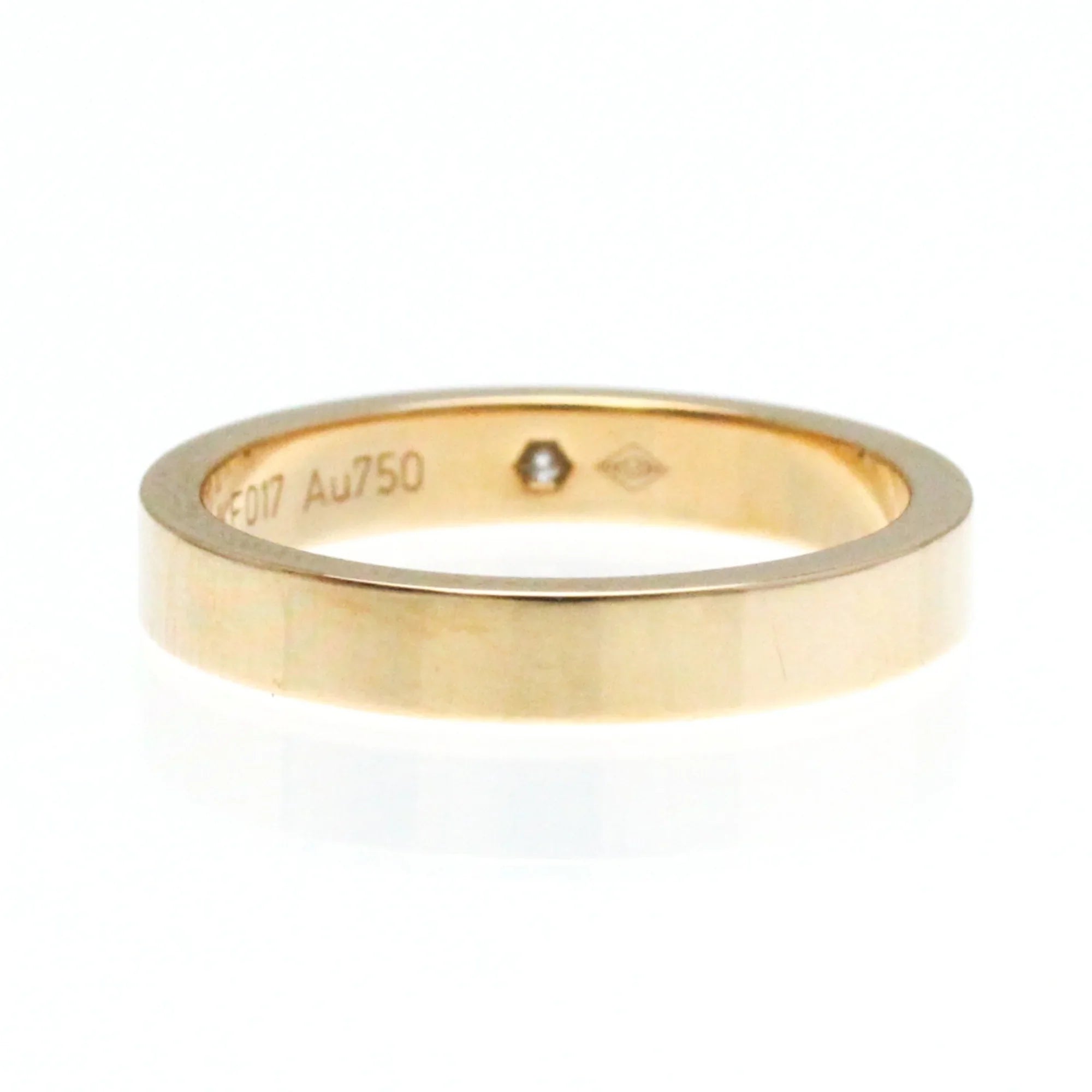 Pre-Owned Cartier Engraved Ring Pink Gold (18K) Fashion Diamond Band Ring Pink Gold (Good)