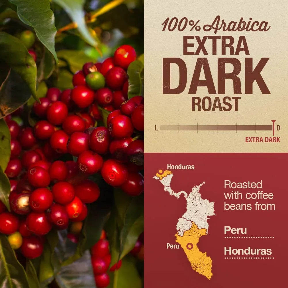 Mayorga Intense Dark Roast Coffee, 2 lb bag - Muy Macho Blend, the World's Strongest Organic Coffee - 100% Arabica Whole Coffee Beans - Bold Flavor - Specialty Grade, Non-, Direct Trade Muy Macho 2 Pound (Pack of 1)