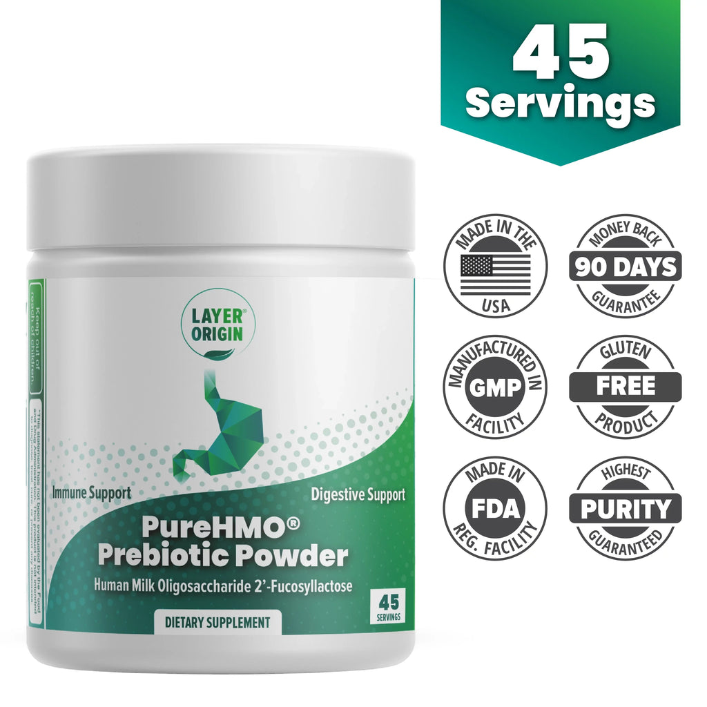 PureHMO Human Milk Oligosaccharide Powder - Bioidentical 2'-Fucosyllactose - 1950 mg - 45 Servings