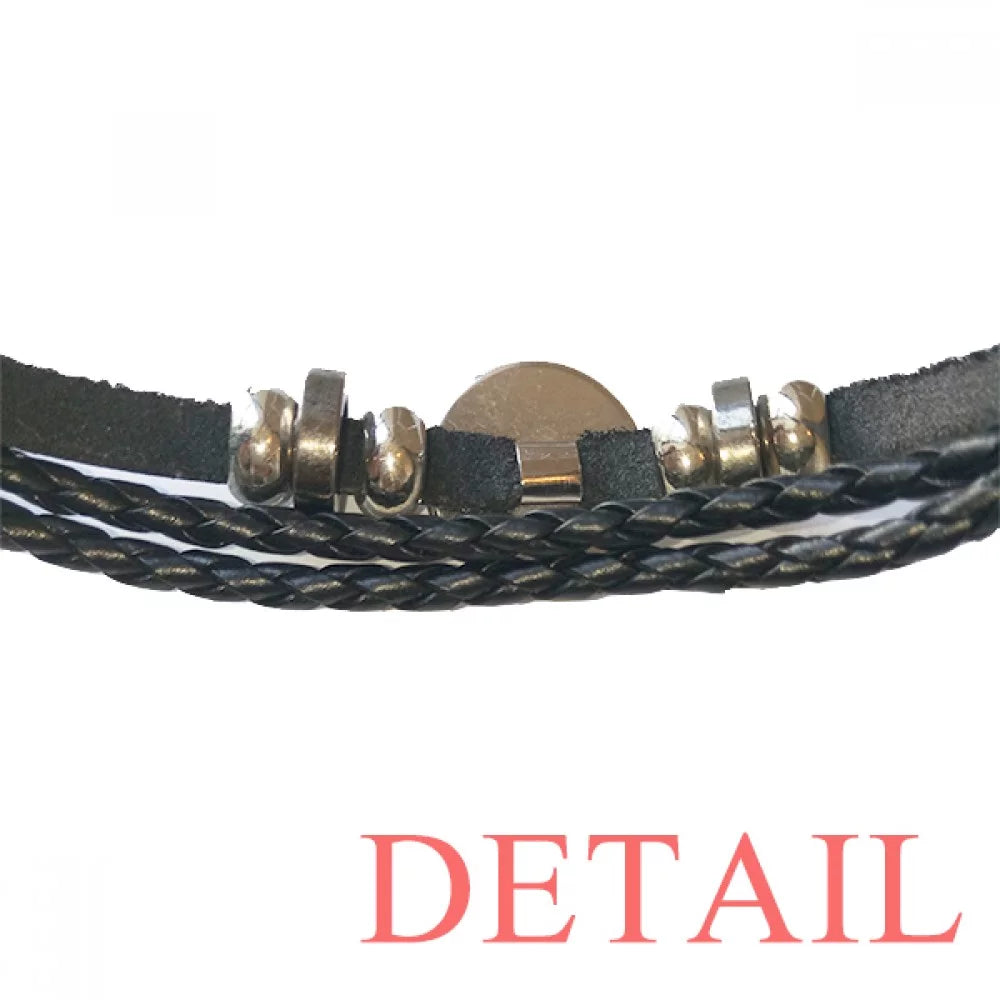 Corn Plug Cable Charging Cable Pattern Bracelet Braided Leather Woven Rope Wristband