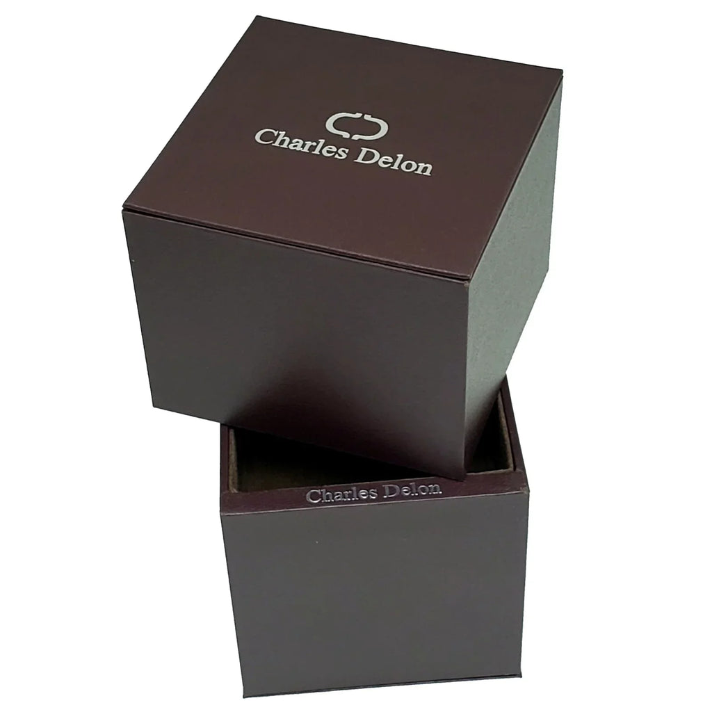 Charles Delon Women's Watch 5855  Rose Gold/Black Stainless Steel Quartz