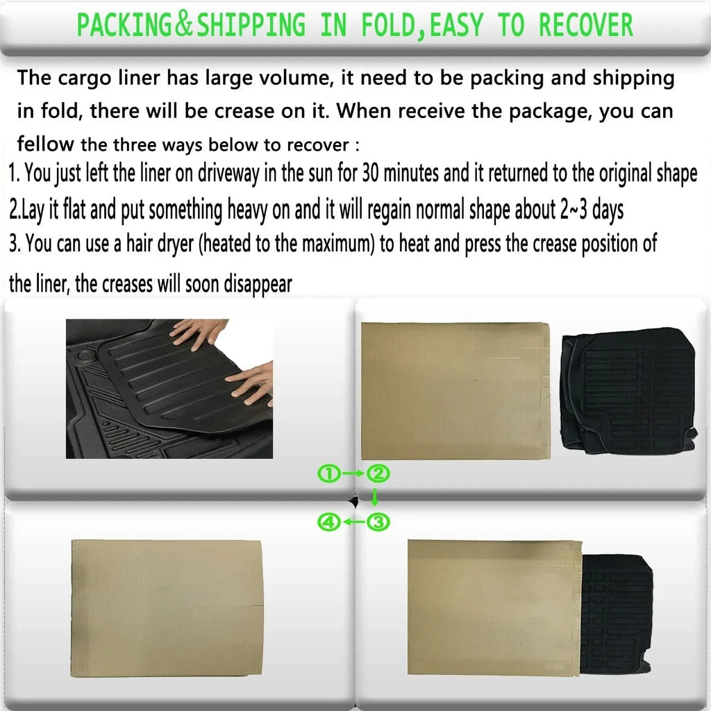 Trunk Mats Material 3D Molded Protection For Jeep Grand Cherokee 2011-2021 Cargo Mats