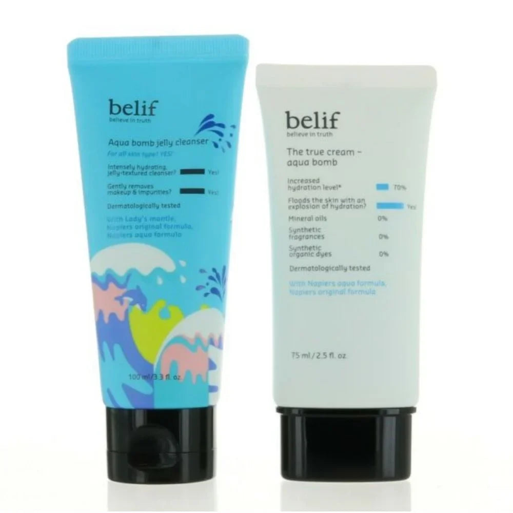 Belif Aqua Bomb Moisturizer and Jelly Cleanser Duo Pack