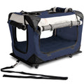 PetLuv Pull-Along Rolling Cat & Dog Carrier & Travel Crate on Wheels, Detachable, Soft Sided, Locking Zippers, Plush Bed, Privacy Windows