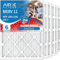 14x25x2 Air Filter  11 Comparable to  1000,  1200 &  7 Electrostatic Pleated Air Conditioner Filter 6 Pack  Premium  Made 14x25x2 Furnace Filters by     .