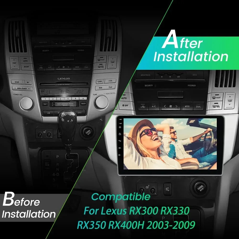 Car Stereo for Lexus Toyota Harrier Lexus RX300 RX330 RX350 RX400H 2003-2009,Android 12 Car Radio 2GB + 32GB with //WiFi/, Support /Wired Carplay Android Auto