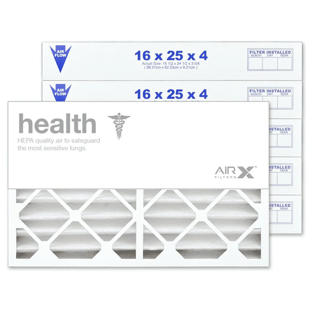 AIRx Filters 16x25x4 Air Filter  13 Pleated   Furnace Air Filter, Health 6-Pack, Made in the