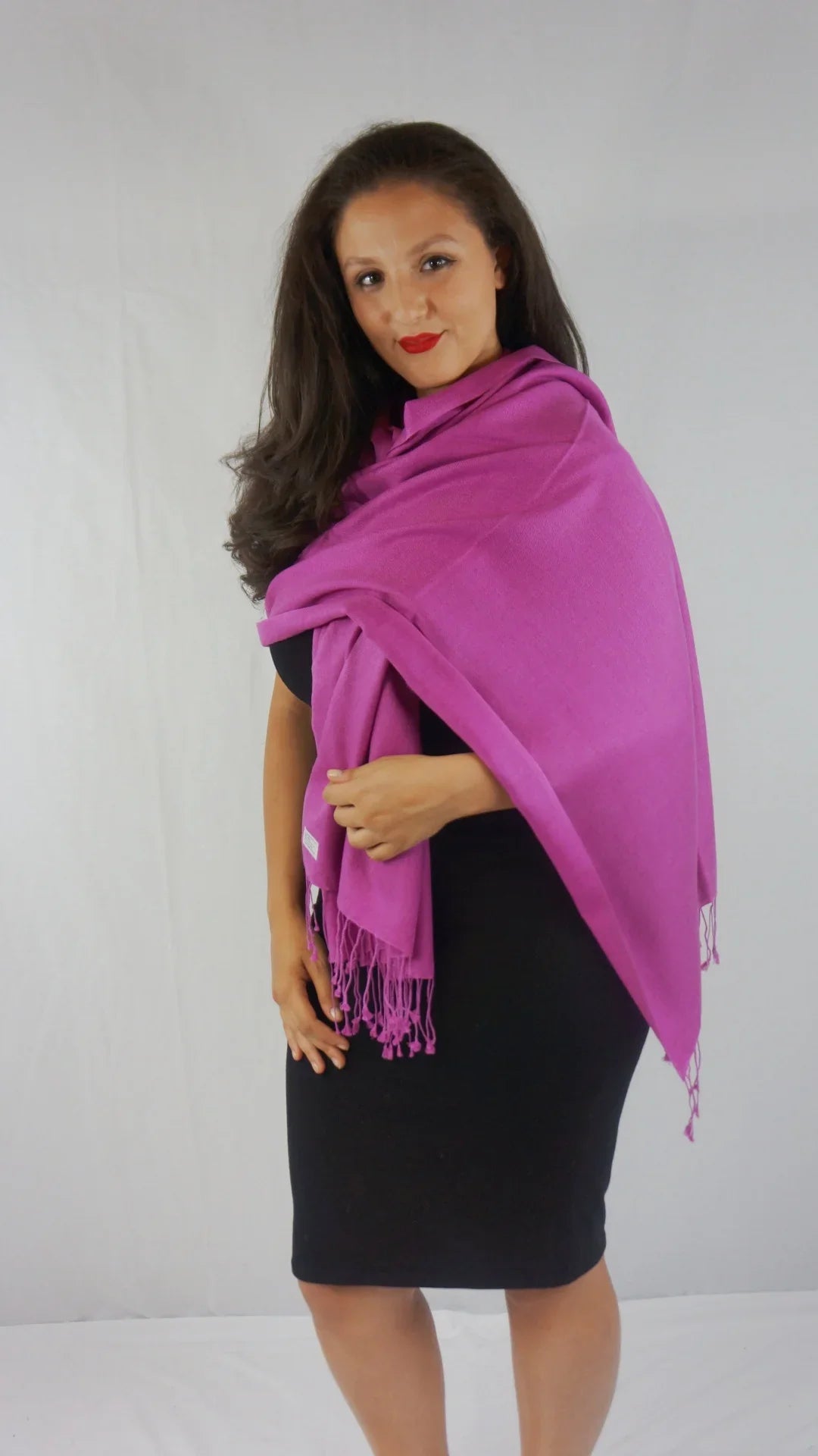 Shawl/Shawls/Scarf/Scarves/Wrap/Stole/Muffler/Cape/Ruana/Blanket/Throw/Pashmina Shawl/Cashmere Scarf/Wool/Silk (Raspberry Regular Shawl)